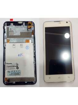 Hisense U966 pantalla lcd + tactil blanco + marco plata premium