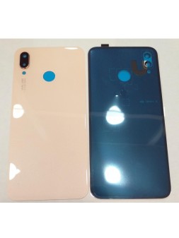 Huawei P20 Lite Nova 3E tapa trasera o tapa bateria rosa + cubierta camara ane-l02 ane-l02k ane-l03 ane-l12jpz ane-