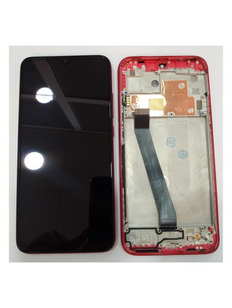 Xiaomi Redmi 7 pantalla lcd + tactil negro + marco rojo premium redmi7 red rice 7 red rice7