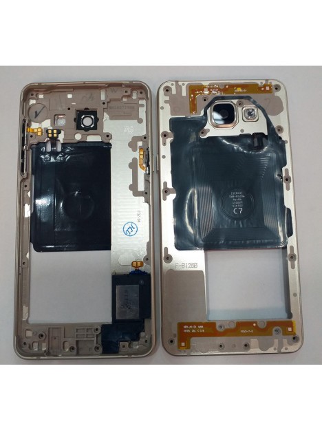 Samsung Galaxy A5 2016 A510F carcasa central o marco dorado orginal