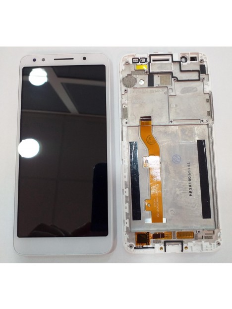 Alcatel 1X 5059 pantalla lcd + tactil blanco + marco blanco premium