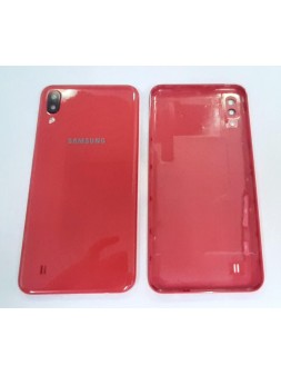 Tapa trasera o tapa bateria roja para Samsung Galaxy M10 SM-M105F SM-M105D mas cristal camara