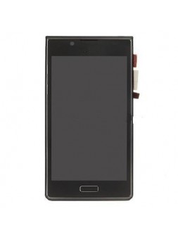 LG Optimus L7 P700 LCD + Táctil + Marco + Componentes Negro