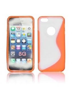 IPE010 Back Case S-LINE - iPhone 5 Transparente/naranja