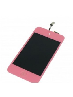iPod Touch 4 pantalla lcd + táctil rosa + botón home rosa
