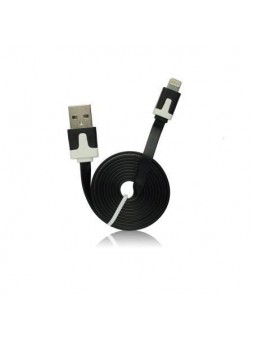 Cable Usb Plano Negro iPhone 5/5C/5S/6/6+/6s/6s+ iPad Mini C