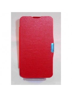 BQ Aquaris 4.5 Flip cover con iman carcasa rojo