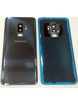 Tapa trasera o tapa bateria azul para SAMSUNG GALAXY S9 PLUS G965F mas lente camara calidad premium