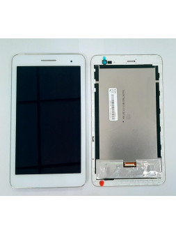 Pantalla lcd para Huawei mediapad t1 7.0 t1-701u mas tactil blanco mas marco plata calidad premium