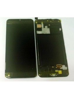 Pantalla oled para Samsung Galaxy A30s GH82-21190A SM-A307 A307 + táctil negro + marco negro compatible