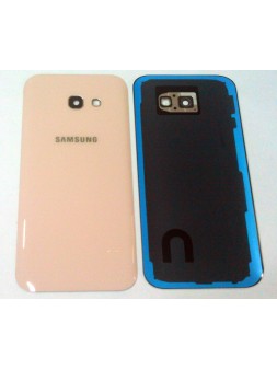 Tapa trasera o tapa bateria rosa para SAMSUNG GALAXY A5 2017 A520 mas lente camara calidad premium