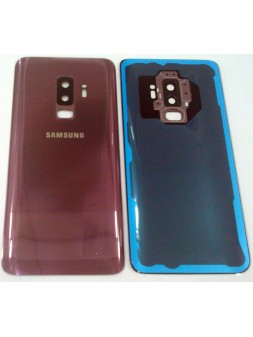 tapa trasera o tapa bateria morada para SAMSUNG GALAXY S9 PLUS G965F mas lente camara calidad premium