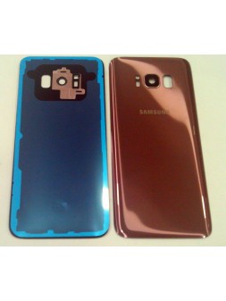 tapa trasera o tapa bateria rosa para SAMSUNG GALAXY S8 G950F mas lente camara calidad premium