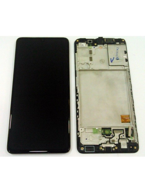 Pantalla lcd para Samsung Galaxy A41 A415F GH82-22860A mas táctil negro + marco negro Premium Service Pack