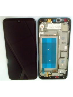 Pantalla LCD para LG K50 Q60 K12 Max mas tactil negro mas marco azul oscuro Calidad Premium