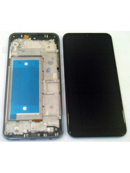 Pantalla LCD para LG K50 Q60 K12 Max mas tactil negro mas marco azul claro Calidad Premium