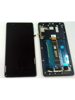 Pantalla lcd para Nokia 3 mas tactil negro mas marco azul calidad premium TA-1020 TA-1028 TA-1032 TA-1038