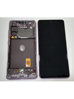 Pantalla lcd GH82-24219C para Samsung Galaxy S20 FE 4G SM-G780F mas tactil negro mas marco Lavender Premium Service