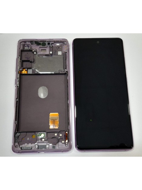 Pantalla lcd GH82-24219C para Samsung Galaxy S20 FE 4G SM-G780F mas tactil negro mas marco Lavender Premium Service