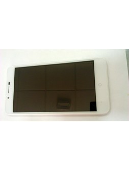Pantalla LCD para Leagoo KIIKAA power mas tactil blanco + marco blanco