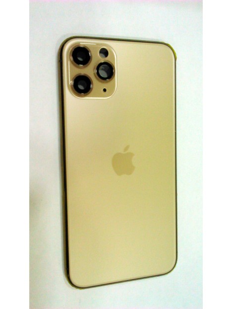 Carcasa o marco central para iphone 11 Pro A2160 A2215 A2217 mas tapa trasera o tapa bateria dorada calidad premium