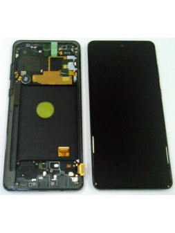 Pantalla lcd para Samsung Galaxy N770 NOTE 10 Lite GH82-22055A + táctil negro + marco negro premium Service Pack