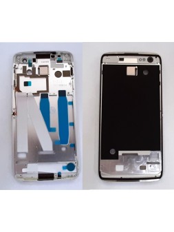 Carcasa central o marco plata para Alcatel Idol 4S OT6071 calidad premium