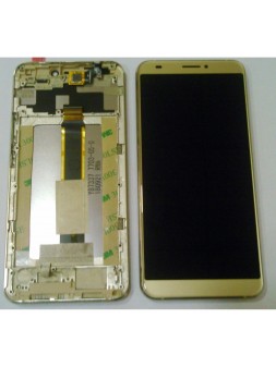 Pantalla LCD para Blackview S6 mas tactil dorado mas marco dorado