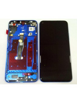 Pantalla LCD para Huawei Nova 5T YAL-L21 YALE-L61A mas tactil negro mas marco azul