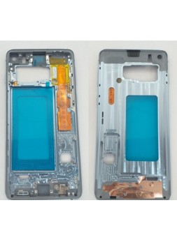Carcasa o marco frontal azul para Samsung Galaxy S10 G973F