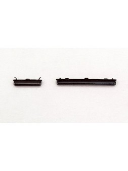 Set 2 botones negros para Samsung Galaxy A20 A205 A205FD SM-A205FD calidad premium