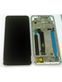 Pantalla LCD para Asus Zenfone 5 Lite zc600kl mas tactil negro mas marco blanco