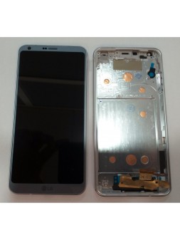 Pantalla lcd para LG G6 H870 mas tactil azul mas marco plata