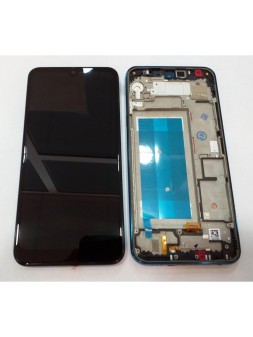 Pantalla lcd para LG K50 Q60 mas tactil negro mas marco azul