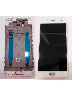Asus Zenfone 4 Selfie Lite ZB553KL pantalla lcd + tactil blanco + marco blanco